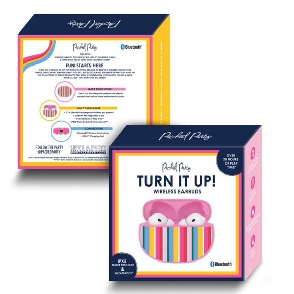 Packed Party Headphones Packed Party Bluetooth Wireless Earbuds